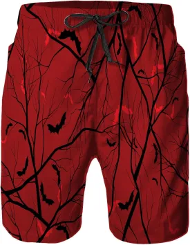 Mens Swim Trunks, Quick Dry Summer Board Beach Shorts with Mesh Lining and Pockets