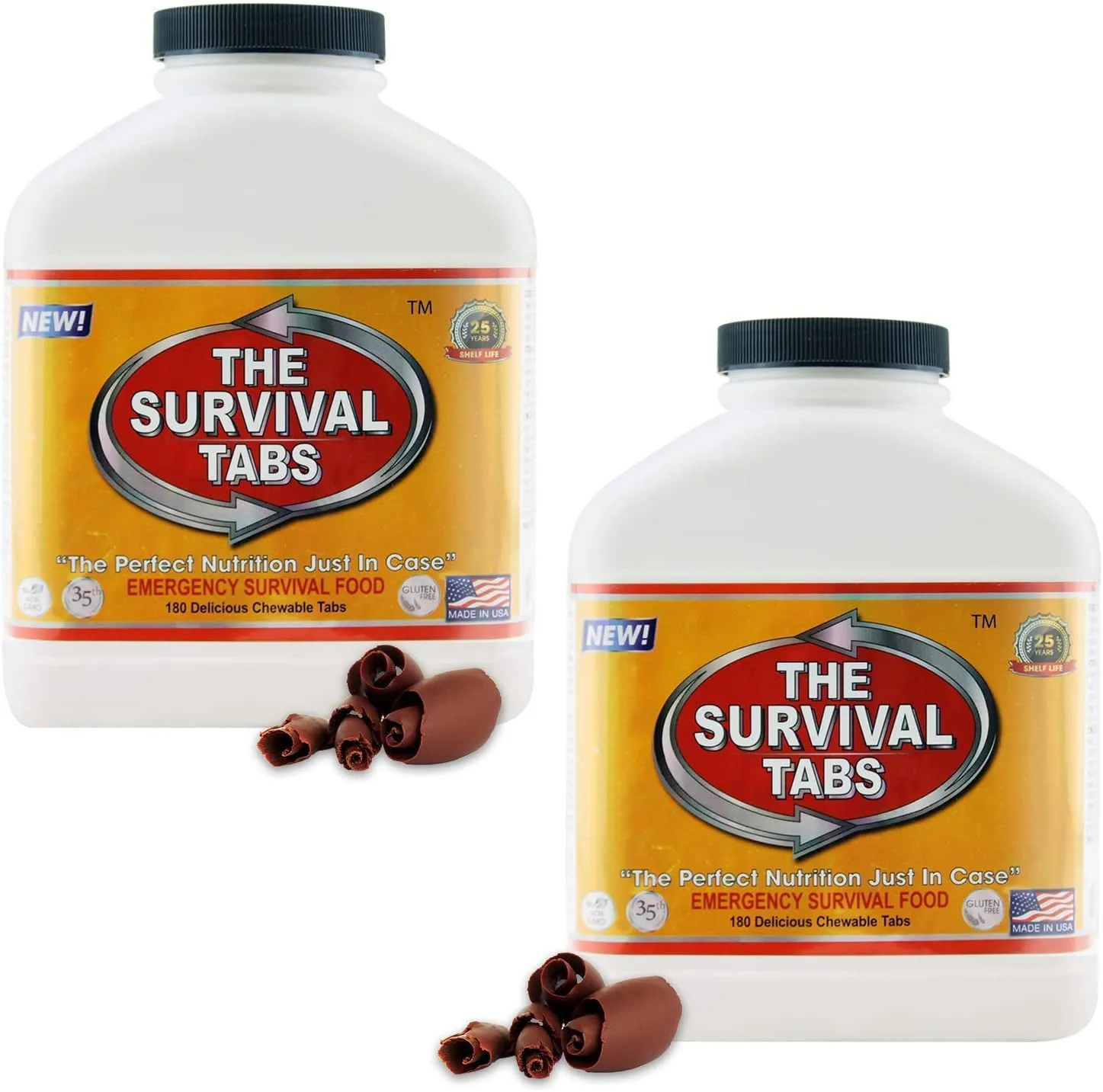 Metaverse  Sports & outdoor emergency preparedness food tablets 30 days supply none-GMO gluten-free 25 years shelf life (2 bottles/Chocolate)