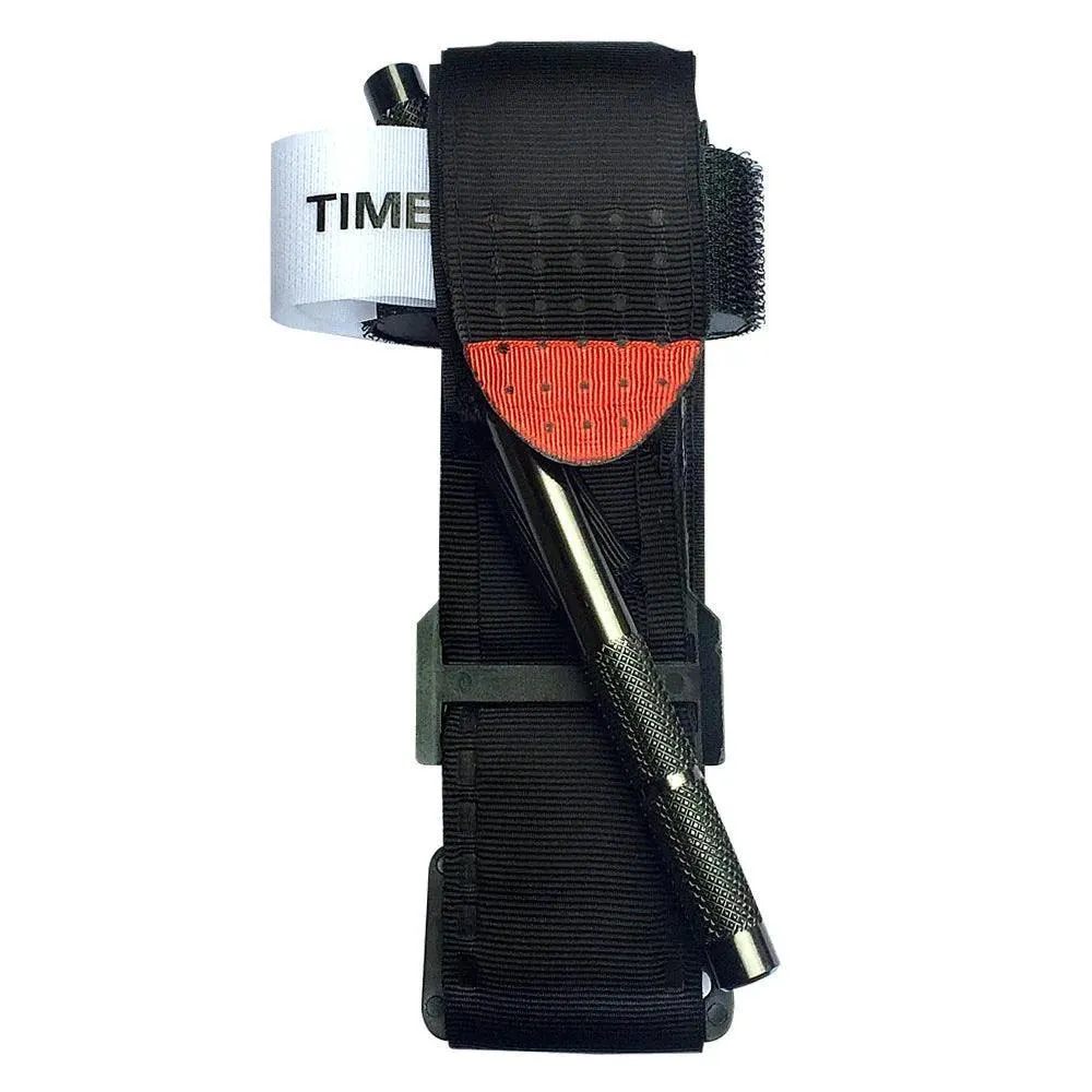 Military Tourniquet Kit, Durable Nylon Webbing, Aluminum Rod, Compact, Lightweight, Reusable, Effective Hemostasis, Black Color