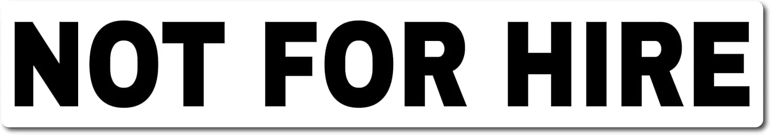 Not for Hire Magnets Trucking US DOT Requirements 4-Inch by 24-Inch Heavy Duty Magnetic Material | 2-Pack