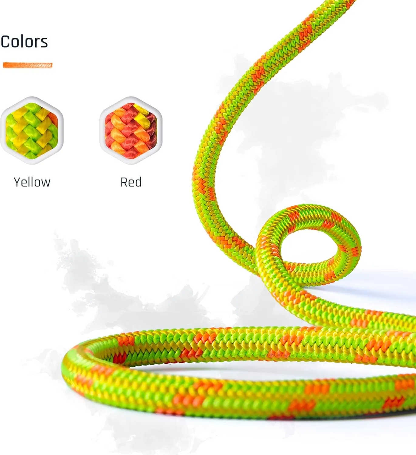 Pelican Rope Arborist Rope 11.8mm x 120Ft, USA Made High-Strength 24-Strands Static Climbing Rope - 5,400 lb Strength for Tree Climbing, Pulling, Outdoors & Swing - Red, Tight Spliced Eye