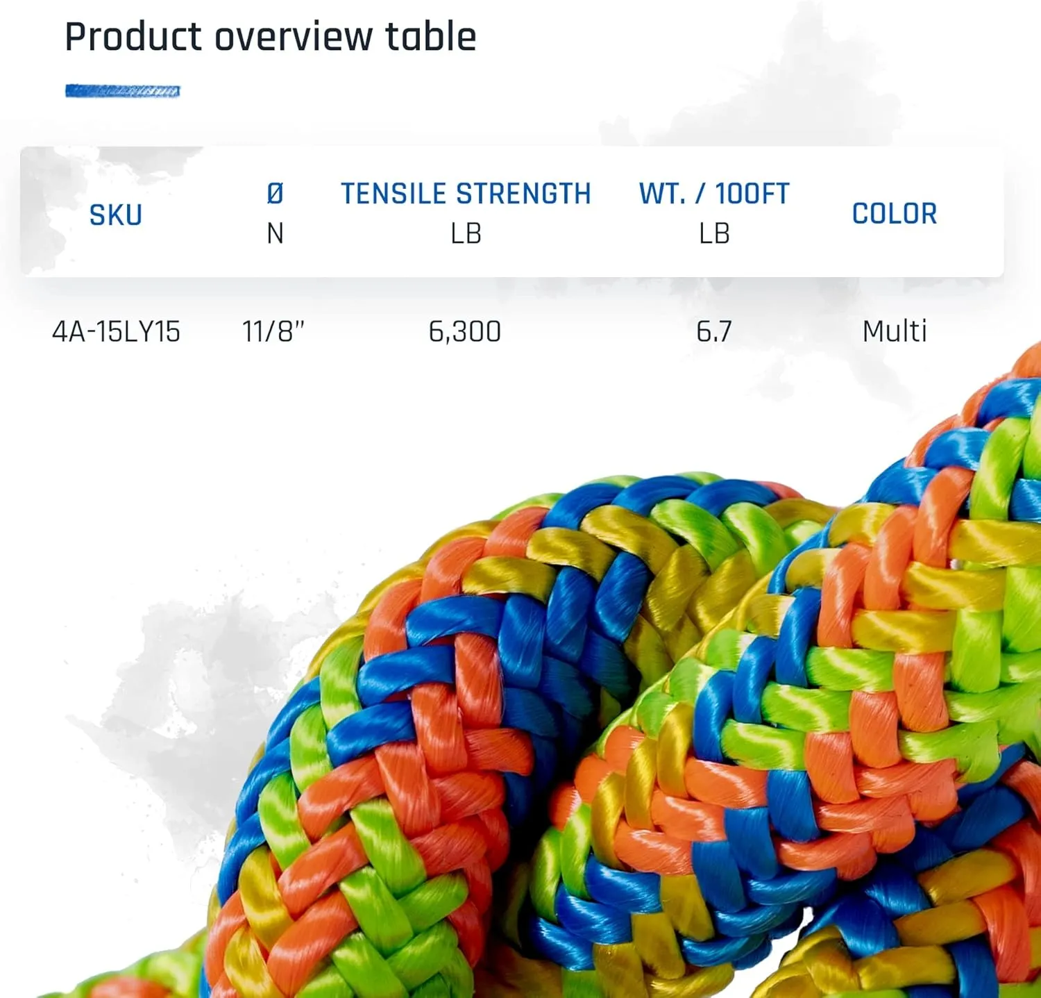 Pelican Rope Arborist Rope 11.8mm x 120Ft, USA Made High-Strength 24-Strands Static Climbing Rope - 7,000 lb Strength for Tree Climbing, Pulling, Outdoors & Swing - Viper, Plain End