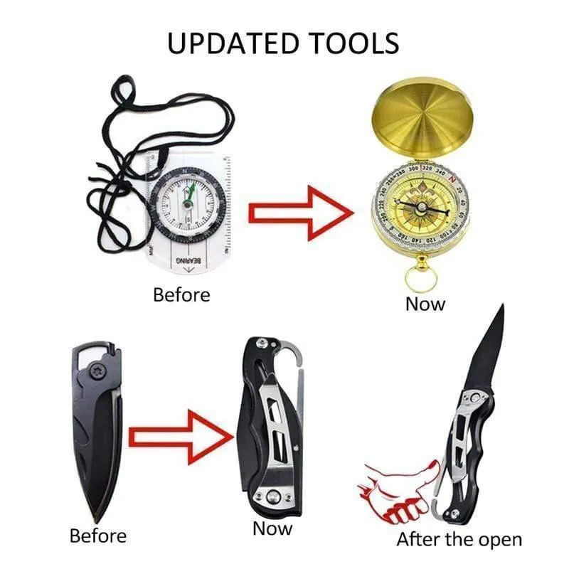 Professional 10-in-1 Survival Gear Kit - Compact Emergency Safety & Survival Equipment