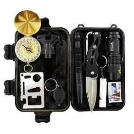 Professional 10-in-1 Survival Gear Kit - Compact Emergency Safety & Survival Equipment