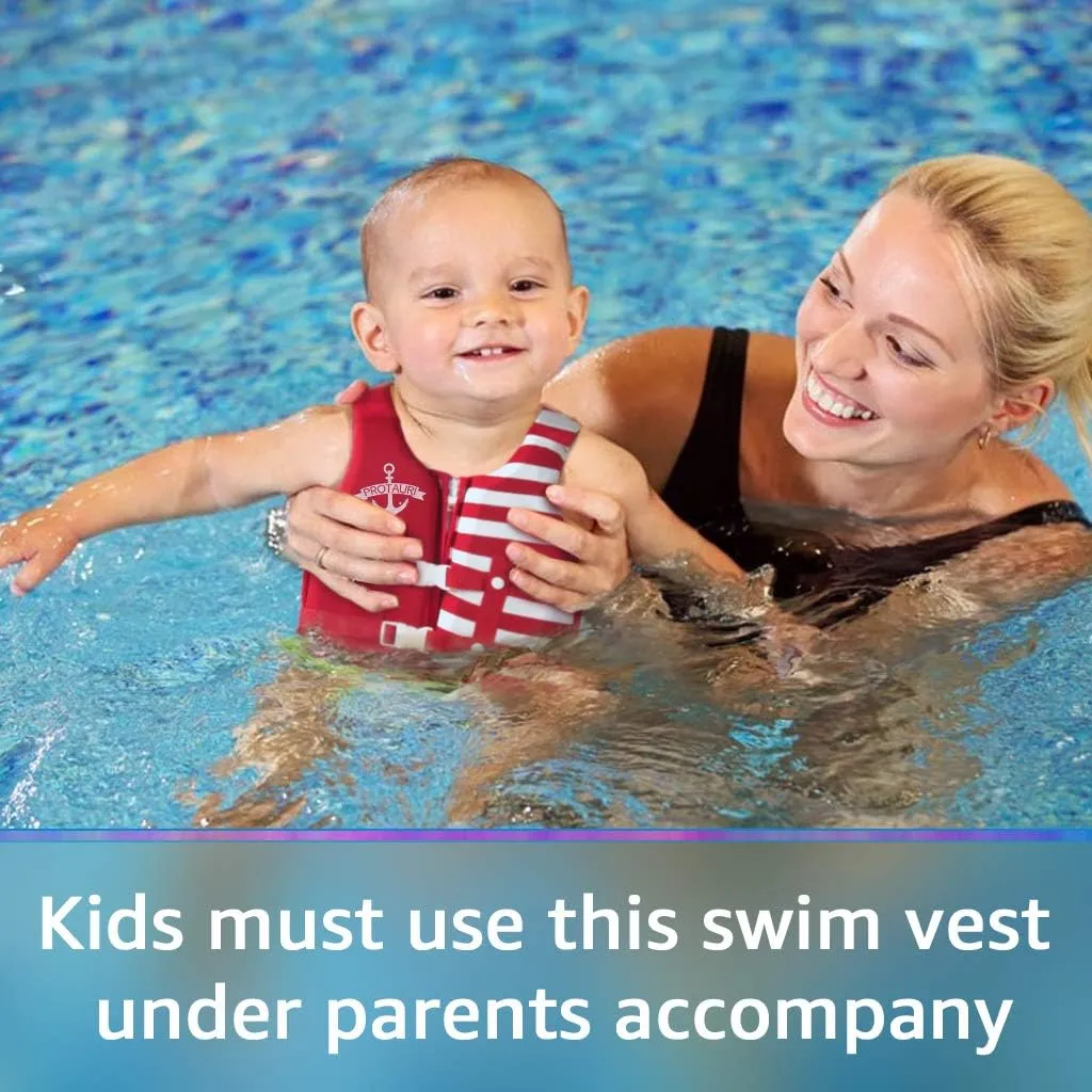 PROTAURI Kids Swim Vest - Toddlers Swimming Buoyancy Floation Swimwear for Learn to Swim Age 1-9 Years/50N