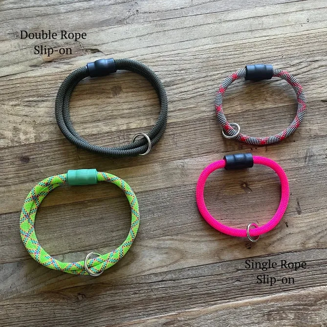 Red Patterns Climbing Rope Collars