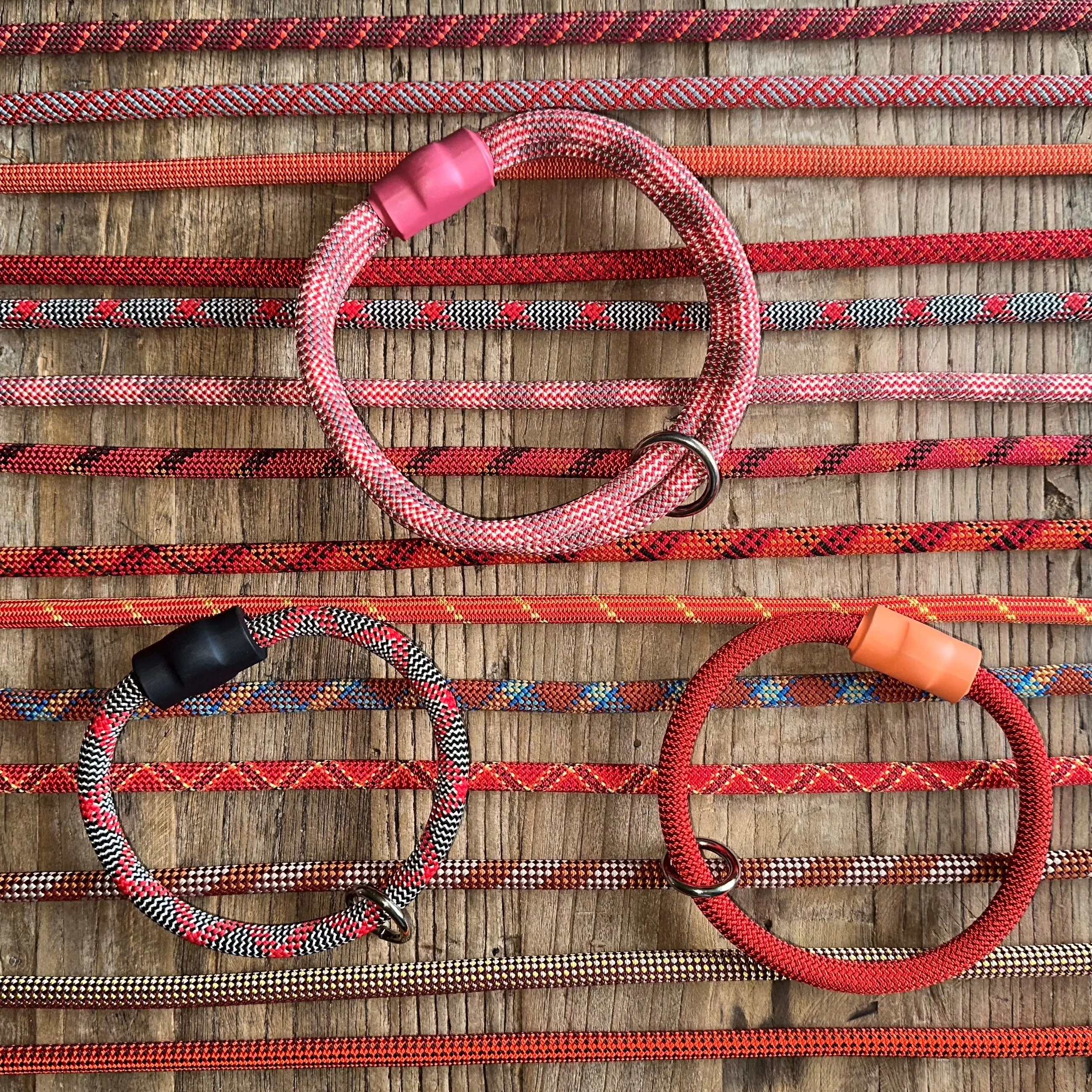 Red Patterns Climbing Rope Collars