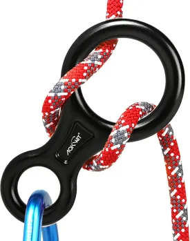 Rescue Figure 8 Descender Climbing Gear Downhill Equipment 35KN/3500kg 7075 Aluminum Alloy Rigging Plate for Climbing Belaying and Rappeling Device