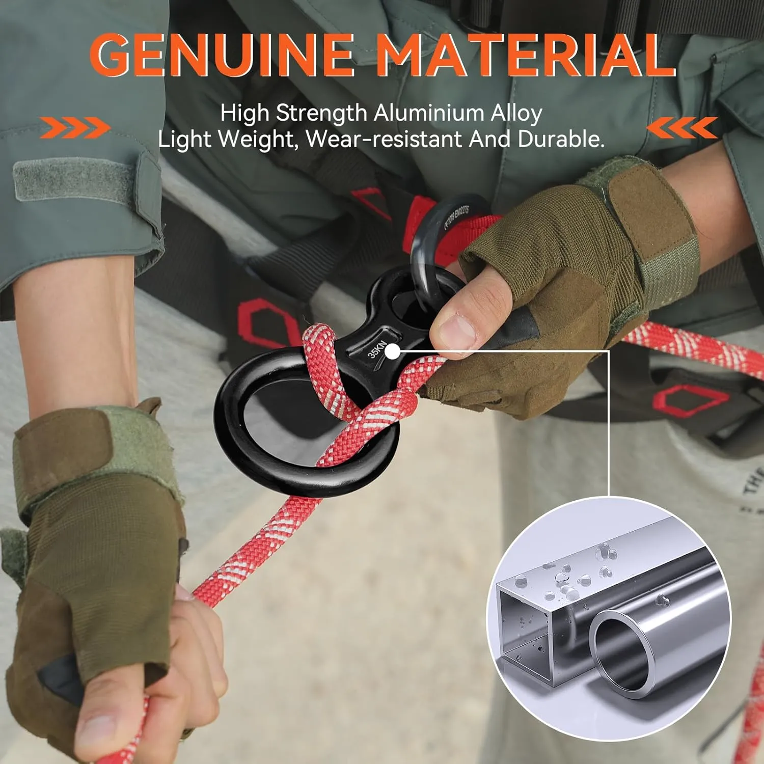Rescue Figure 8 Descender Climbing Gear Downhill Equipment 35KN/3500kg 7075 Aluminum Alloy Rigging Plate for Climbing Belaying and Rappeling Device