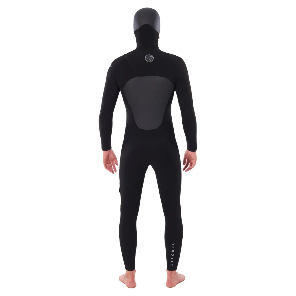 Rip Curl Flashbomb 5/4mm Hooded Chest Zip Winter Wetsuit  - Black