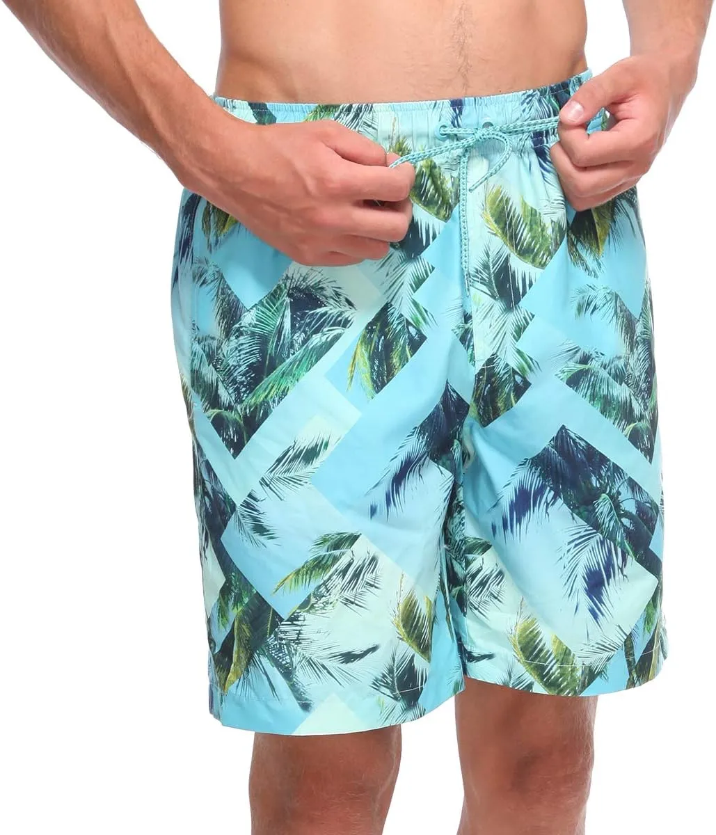 Rokka&Rolla Men's Swim Trunks Quick Dry Board Shorts Bathing Suit with Mesh Lining
