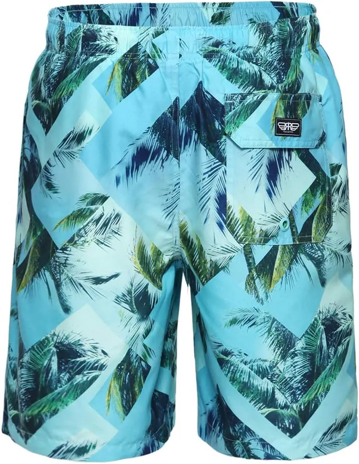 Rokka&Rolla Men's Swim Trunks Quick Dry Board Shorts Bathing Suit with Mesh Lining