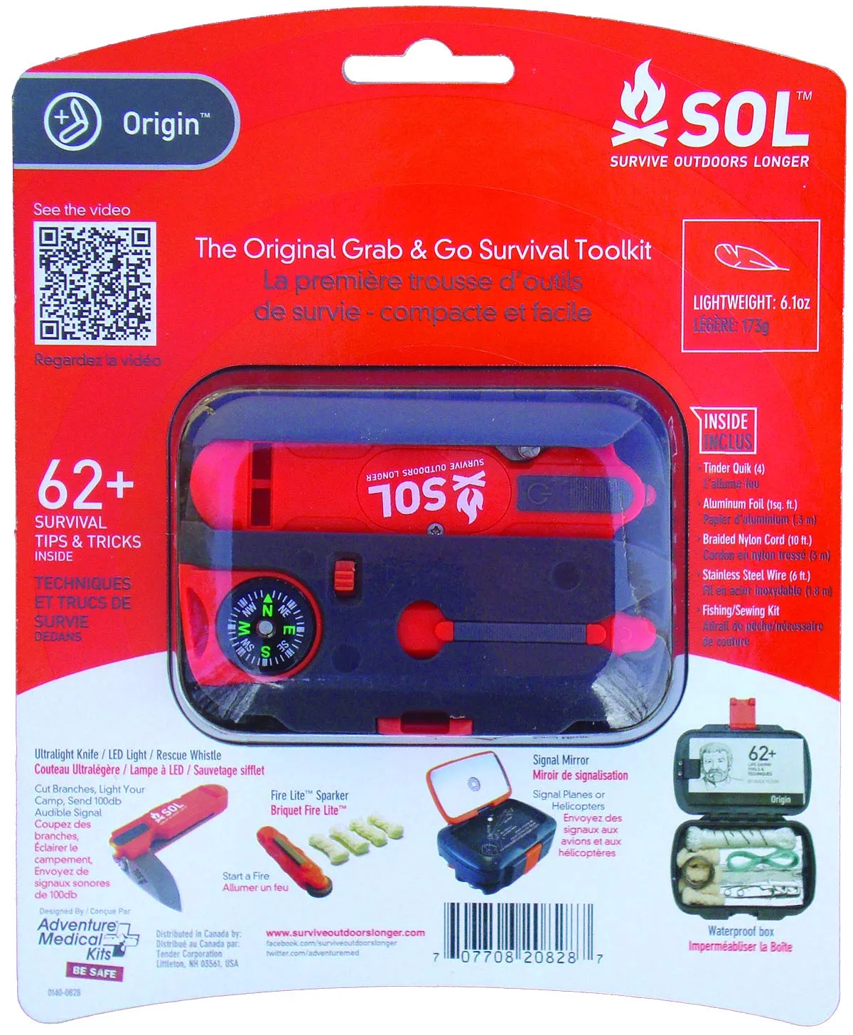 S.O.L. Origin Waterproof Survival Tool Kit