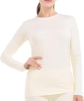Subuteay Womens Thermal Tops Turtleneck Crew Neck Fleece Lined Shirt Long Sleeve Base Layer Undershirt