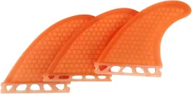 Surf & SUP Fin 3Pcs Surfboard Tail Fin Glass Fiber Tail Rudder Solid Color Surfboard Honeycomb Fin Surfboard Accessories for Longboard Surfboard & Paddleboard ( Color : Orange , Size : G5(M SIZE) )