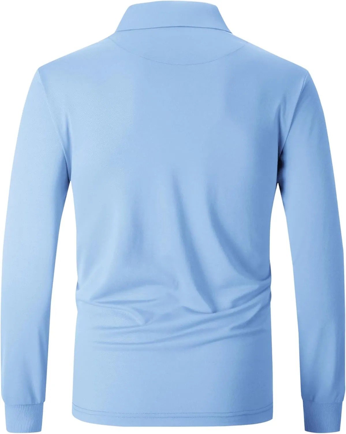 SWISSWELL Long Sleeve Polo Shirts for Men collared Performance Golf Shirts Casual Workwear Office