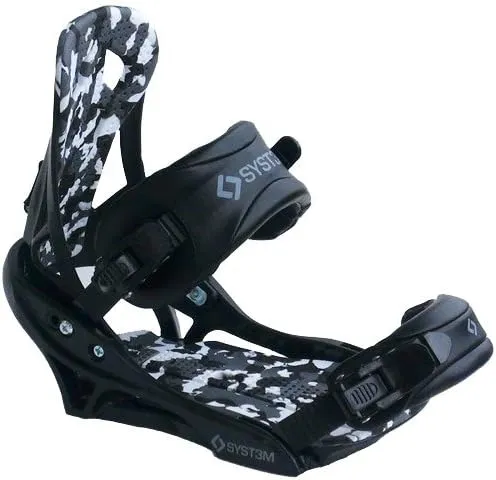 System APX Men's Snowboard Bindings Black Camo