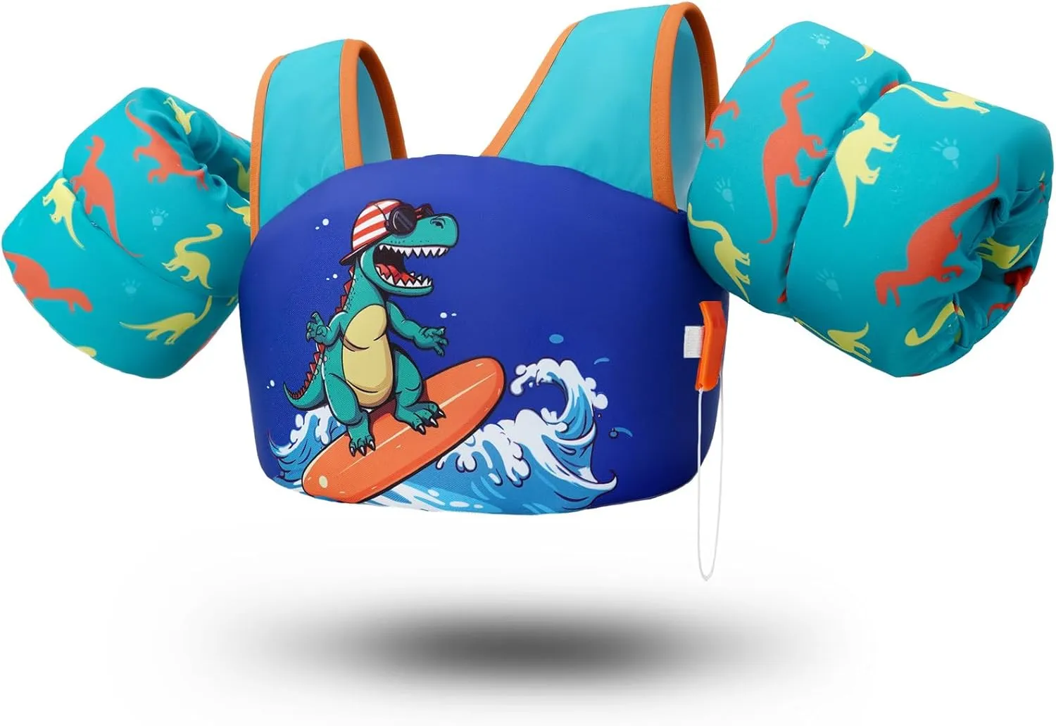 Toddler Swim Vest Puddle Jumper Toddler Life Jacket 30-50 Lbs, US Coast Guard Approved Life Vest Kids Arm Floaties for Toddlers Water Wing with Whistle