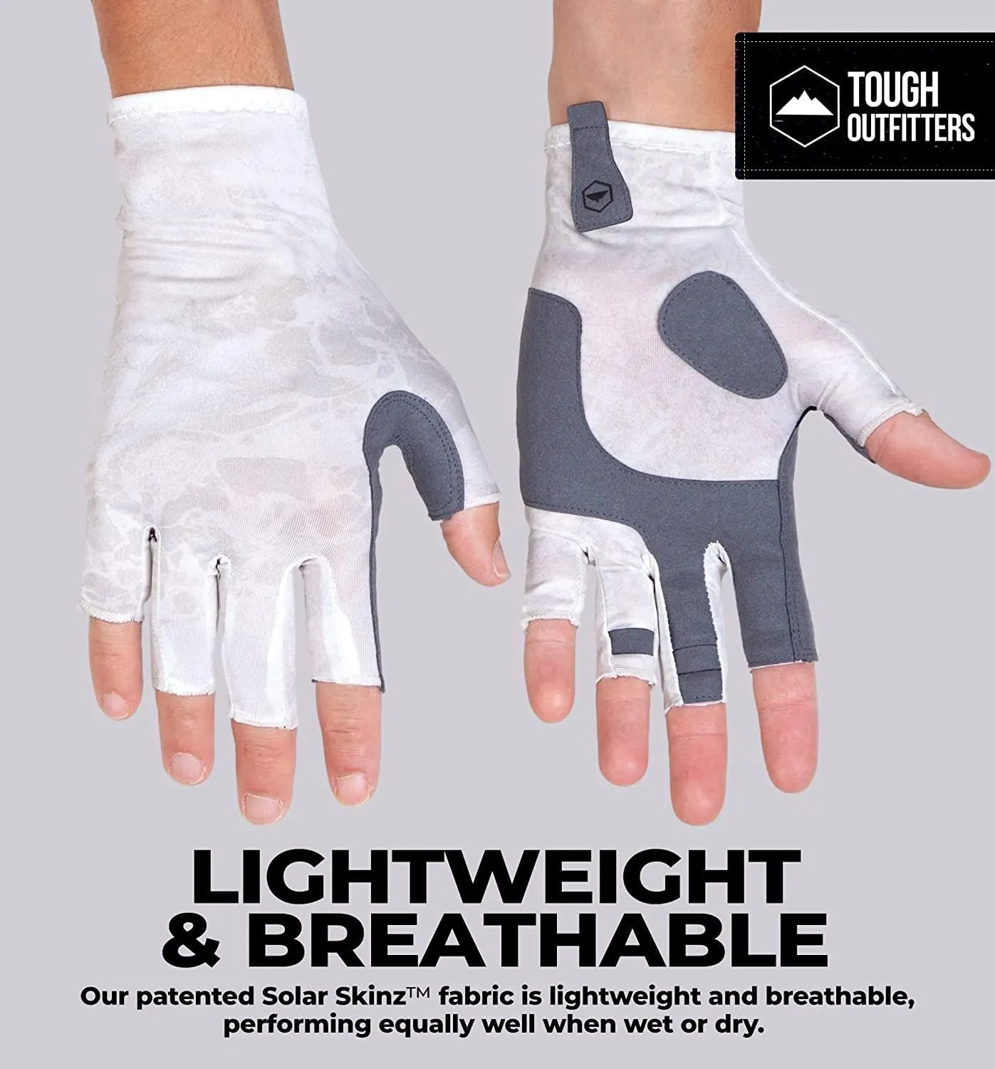 Tough Outdoors UV Fishing Gloves - Fingerless, Kayaking & Sailing - UPF 50  Sun Protection