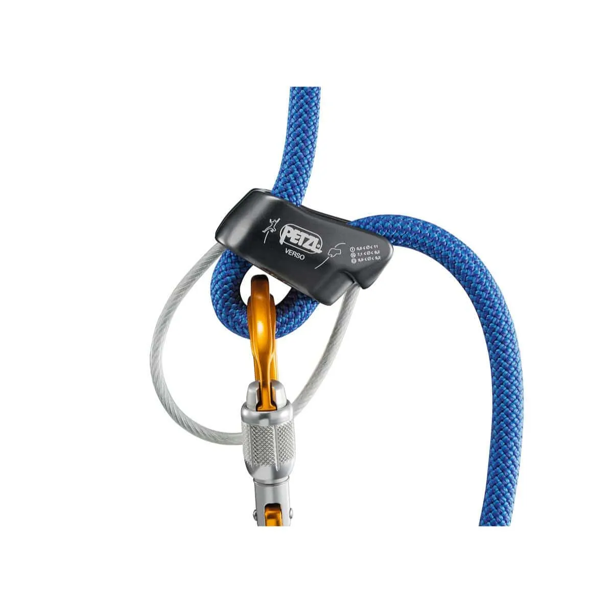 Verso - Compact, Lightweight Belay / Rappel Device - Grey