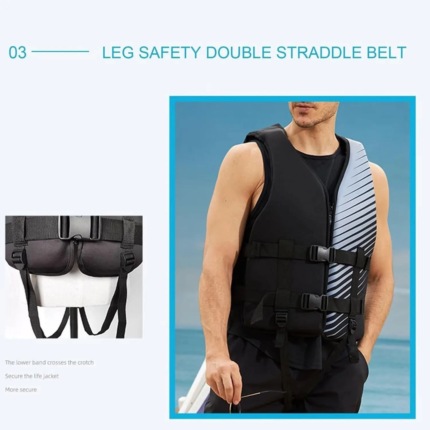 Womens Life Jackets for Adults, Life Jackets Kayaking, Adjustable Safety Vest with Adjustable Safety Strap for Swimming, Snorkeling, Kayaking(Medium)