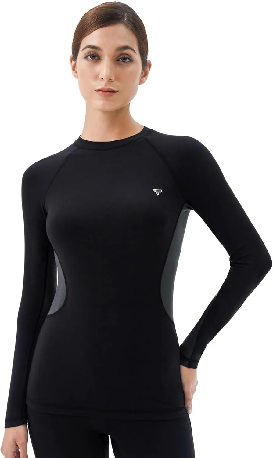 Womens Smart Thermal Base Layer - Long Sleeve Shirt with Temperature Regulation for Athletic, Golf, Workout