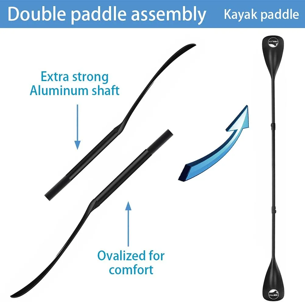 YVLEEN SUP Paddle Board PaddleStand up Paddleboard Paddles Adjustable Aluminum 4-Piece Floating Kayak PaddleConvertible Paddle